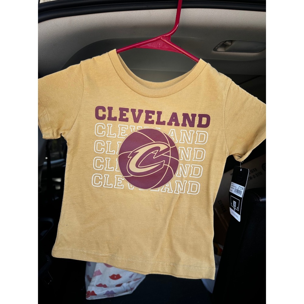 NBA Cleveland Cavaliers Toddler T-Shirt 2T Mustard Yellow Basketball Tee NWT